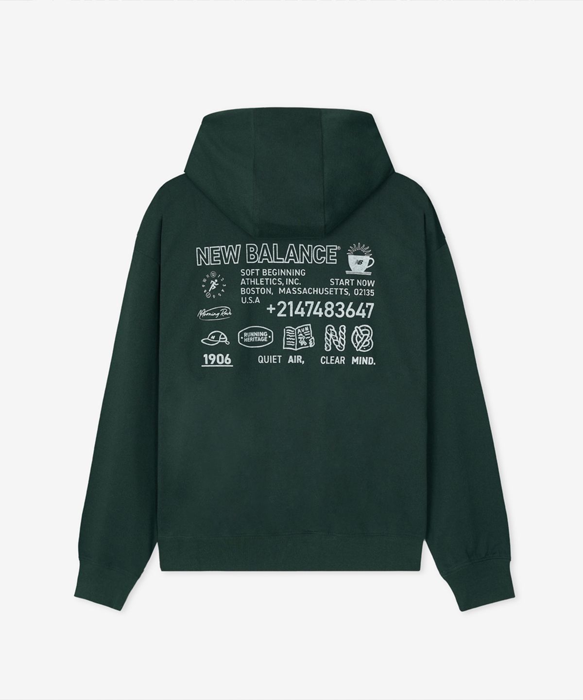 뉴발란스(NEW BALANCE) NBMDG31853 / UNI 모닝레이브 오버핏 후드집업 (HUNTER)