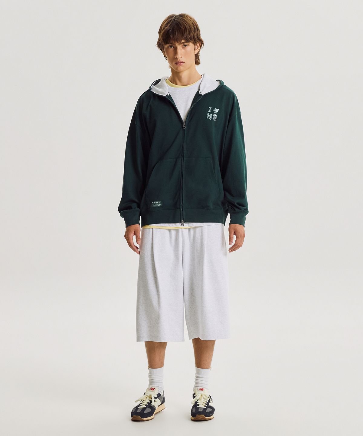 뉴발란스(NEW BALANCE) NBMDG31853 / UNI 모닝레이브 오버핏 후드집업 (HUNTER)