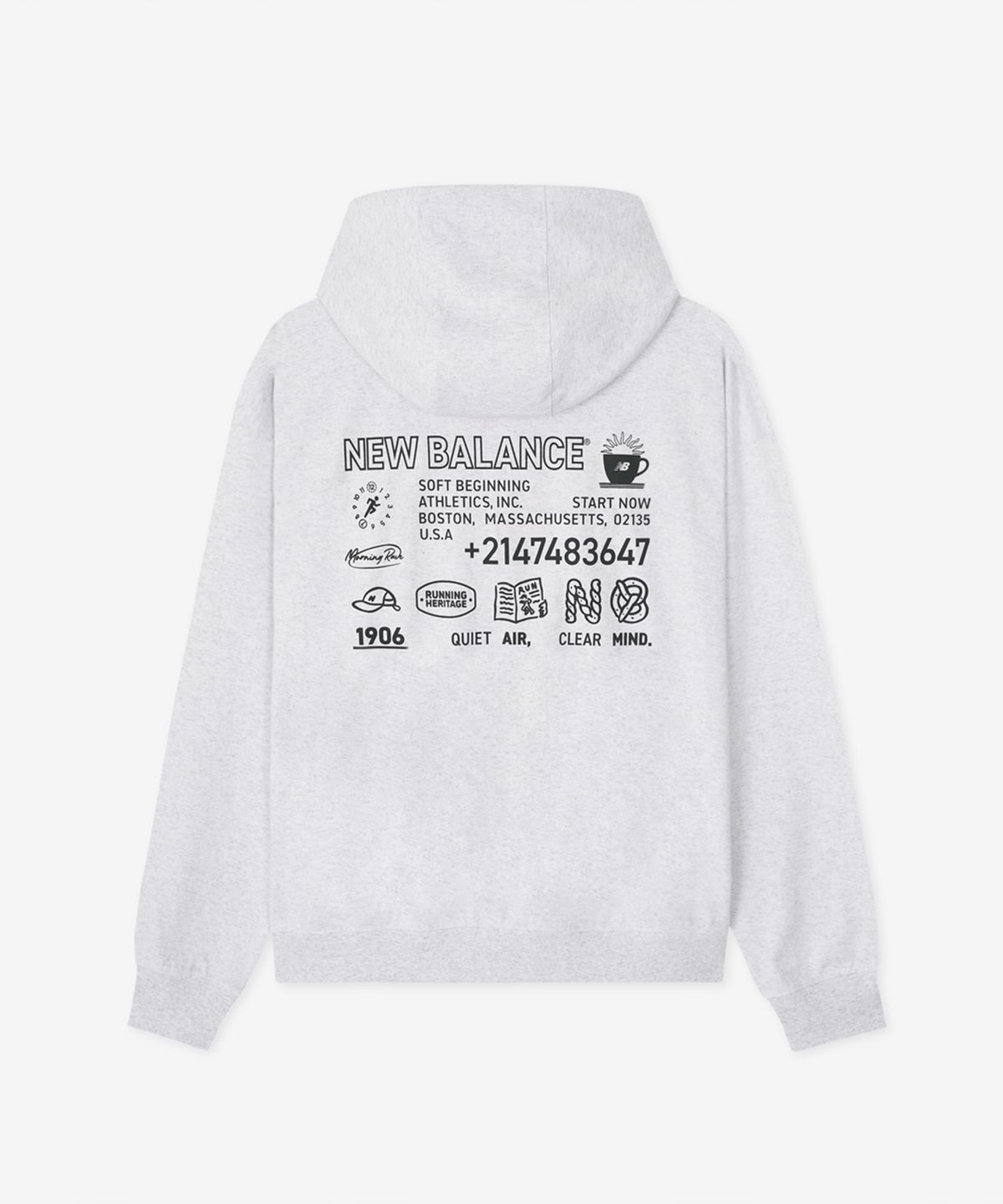 뉴발란스(NEW BALANCE) NBMDG31853 / UNI 모닝레이브 오버핏 후드집업 (A/GRAY)