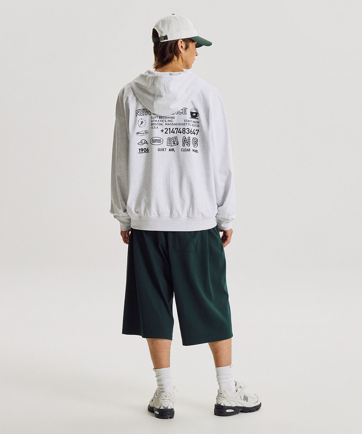 뉴발란스(NEW BALANCE) NBMDG31853 / UNI 모닝레이브 오버핏 후드집업 (A/GRAY)