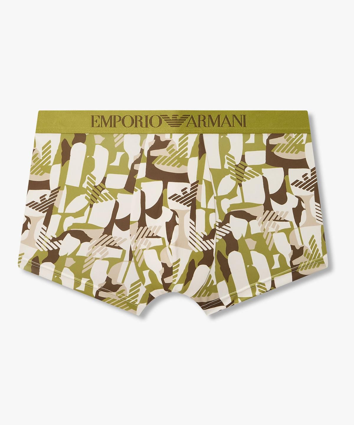 엠포리오 아르마니 언더웨어(EMPORIO ARMANI UNDERWEAR) 남성 지오메트릭 패턴 밴딩 드로즈_다크 옐로우 그린 0816312071