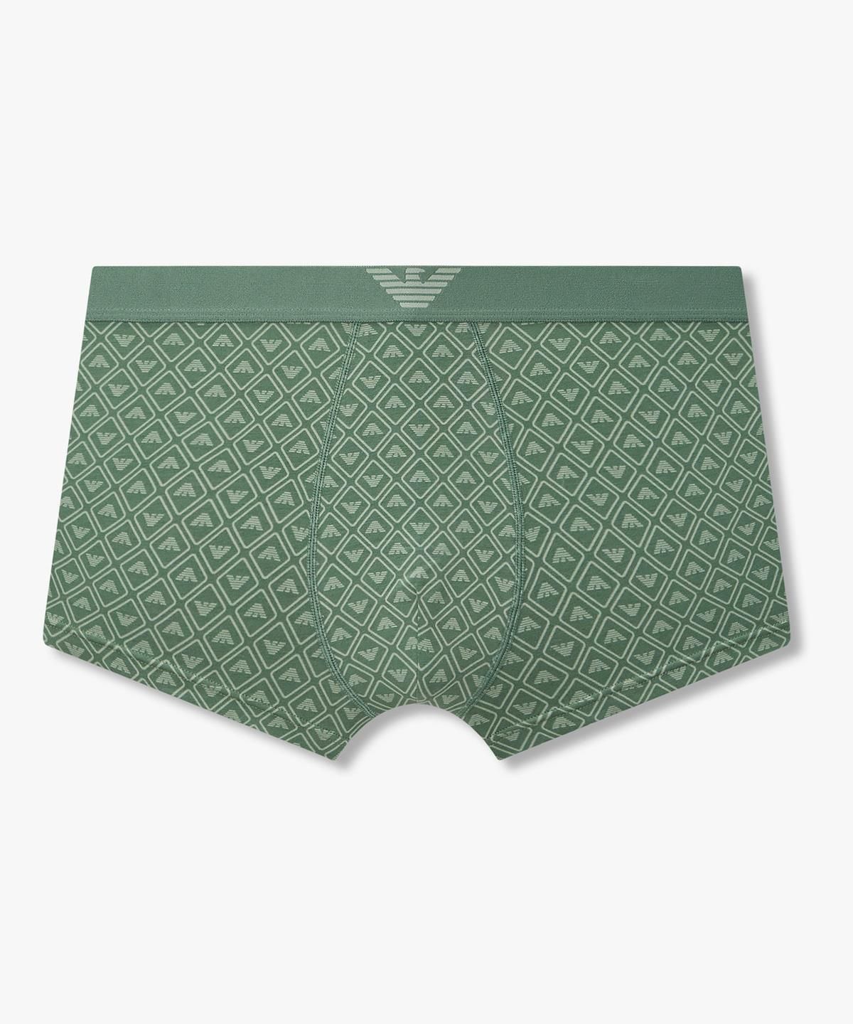 엠포리오 아르마니 언더웨어(EMPORIO ARMANI UNDERWEAR) 남성 올오버 이글 패턴 밴딩 드로즈_그린 0816312068