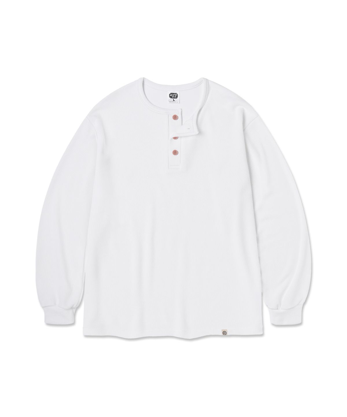 앨빈클로(ALVINCLO) 골지 3버튼 헨리넥 긴팔티 AVT947 (4COLOR)