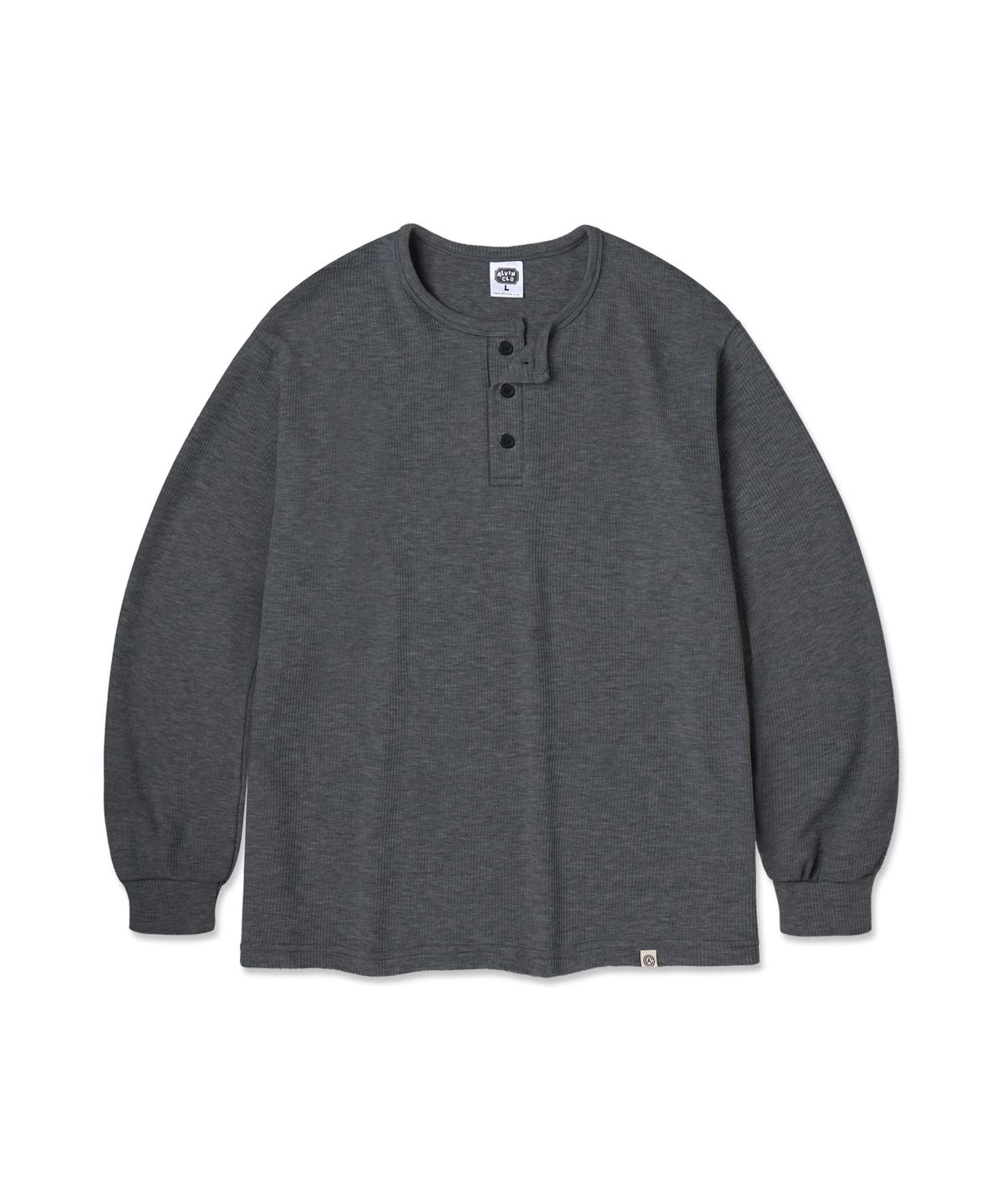 앨빈클로(ALVINCLO) 골지 3버튼 헨리넥 긴팔티 AVT947 (4COLOR)