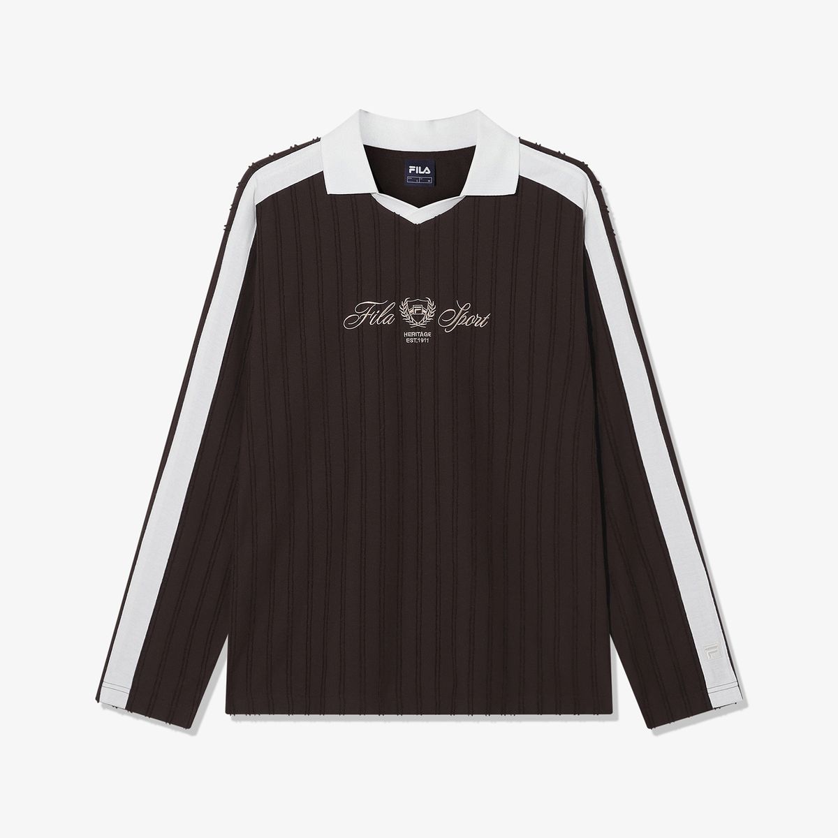 휠라(FILA) 오픈카라 그래픽 긴팔티(FS263RL01X002234)