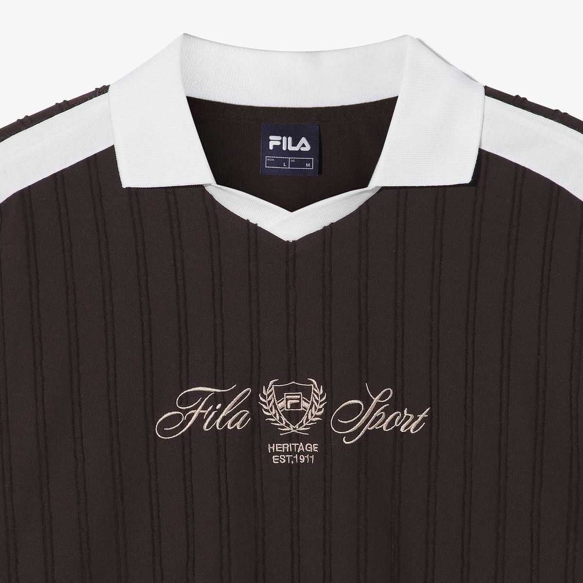 휠라(FILA) 오픈카라 그래픽 긴팔티(FS263RL01X002234)