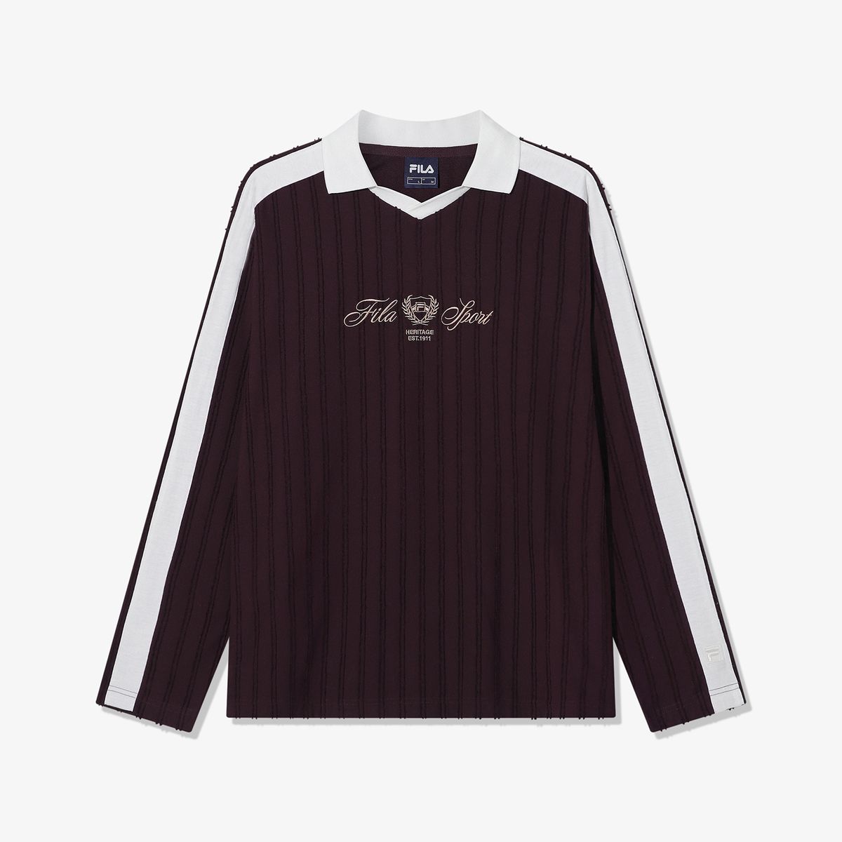 휠라(FILA) 오픈카라 그래픽 긴팔티(FS263RL01X002639)