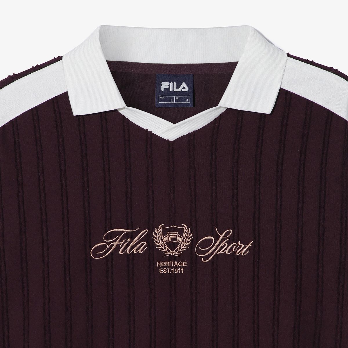 휠라(FILA) 오픈카라 그래픽 긴팔티(FS263RL01X002639)