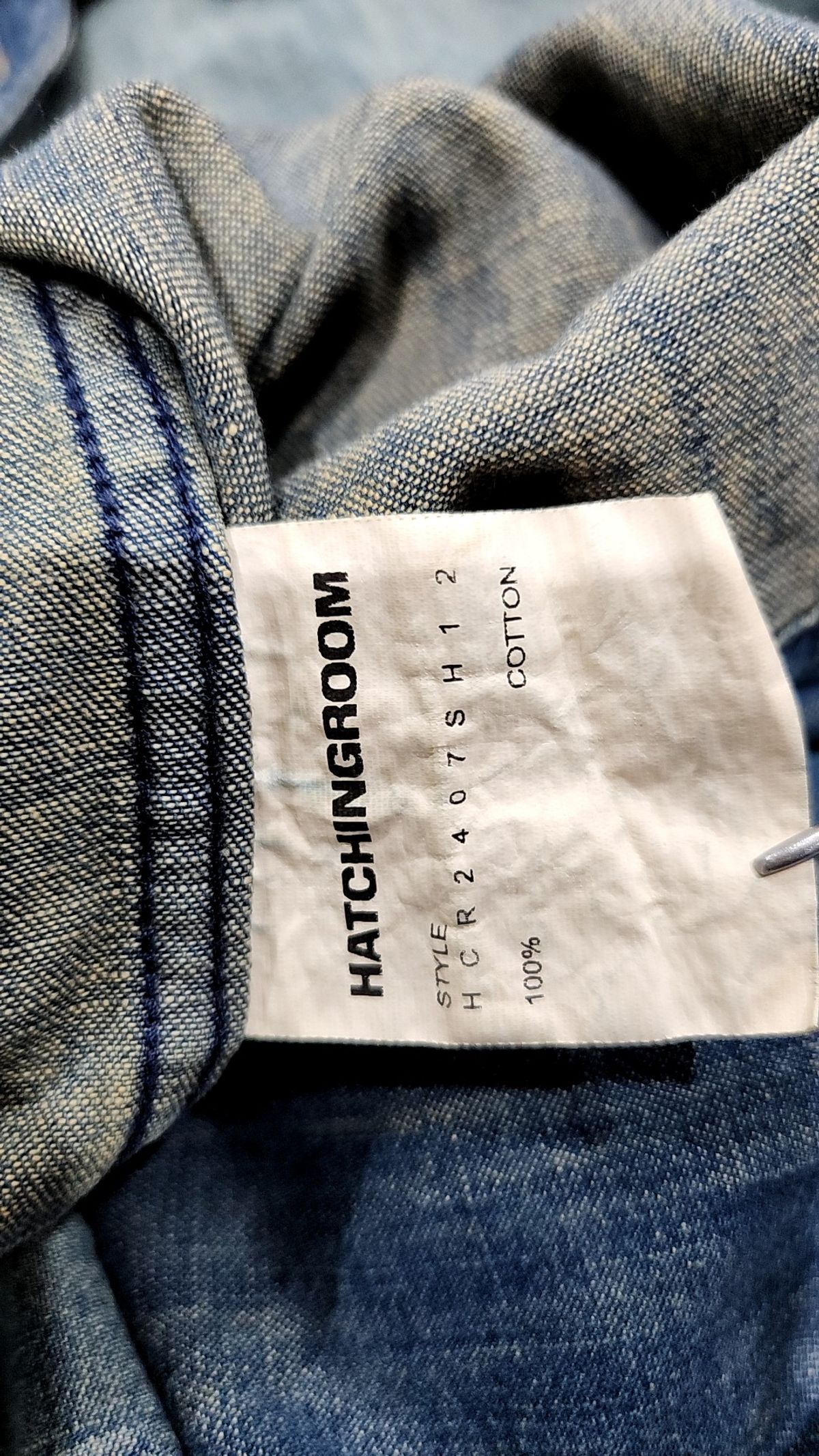 해칭룸(HATCHINGROOM) Vented Shirt Denim Washed Blue 2