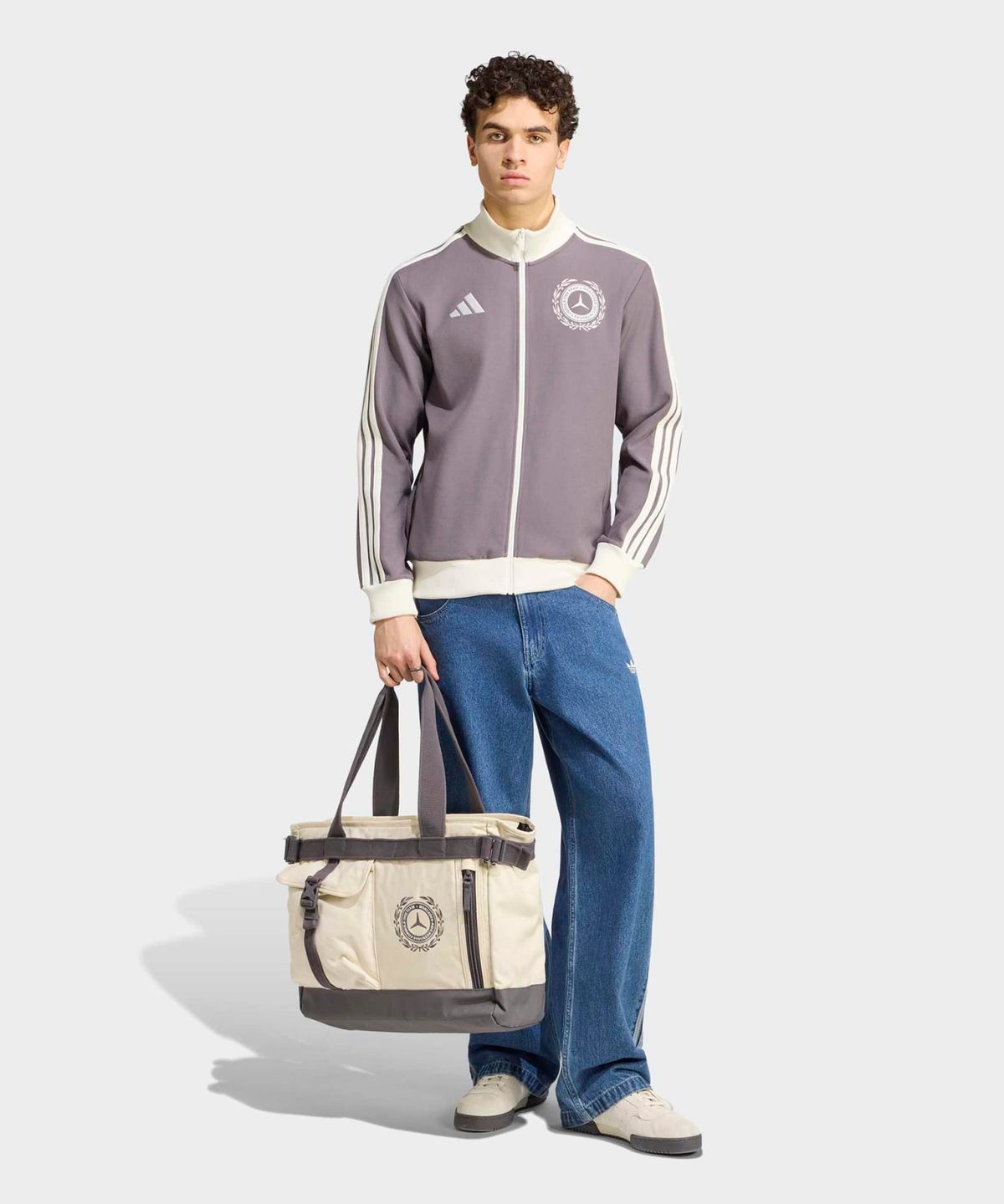 아디다스(ADIDAS) 메르세데스 AMG F1 팀 실버 애로우 아이콘 트랙탑 - 그레이 / KS2242