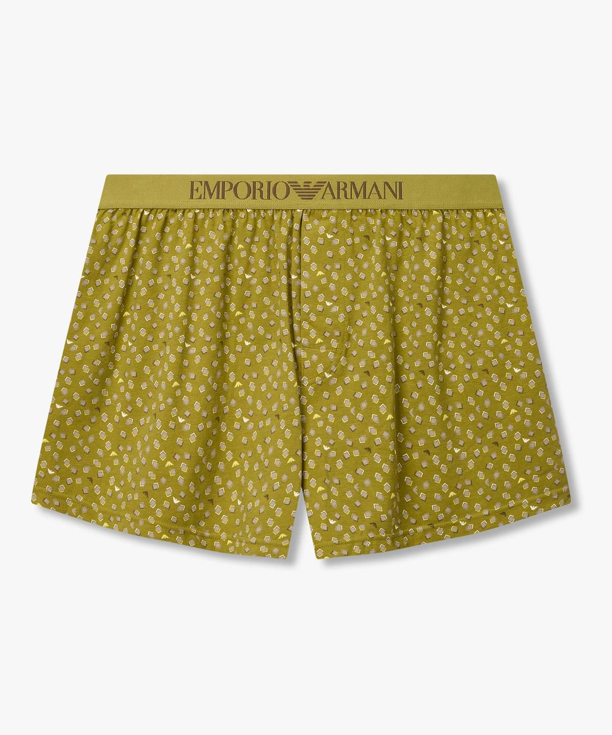 엠포리오 아르마니 언더웨어(EMPORIO ARMANI UNDERWEAR) 남성 올오버 패턴 프린트 트렁크_다크 옐로우 그린 0816312035