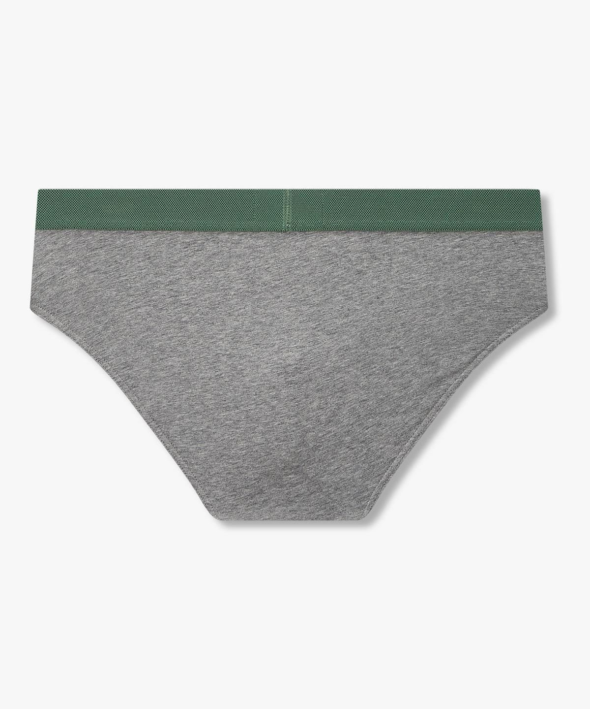 엠포리오 아르마니 언더웨어(EMPORIO ARMANI UNDERWEAR) 남성 웨이스트 배색 코튼 브리프_멜란지 그레이 0816311003
