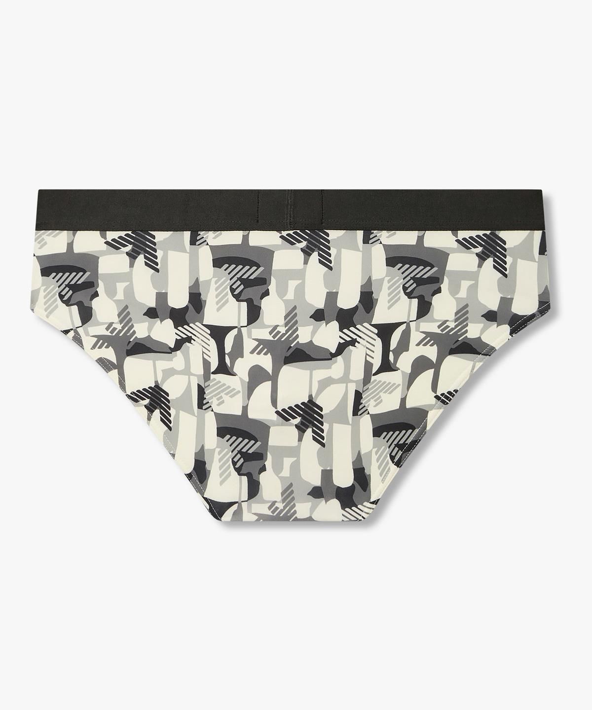 엠포리오 아르마니 언더웨어(EMPORIO ARMANI UNDERWEAR) 남성 지오메트릭 패턴 밴딩 브리프_블랙 0816311035