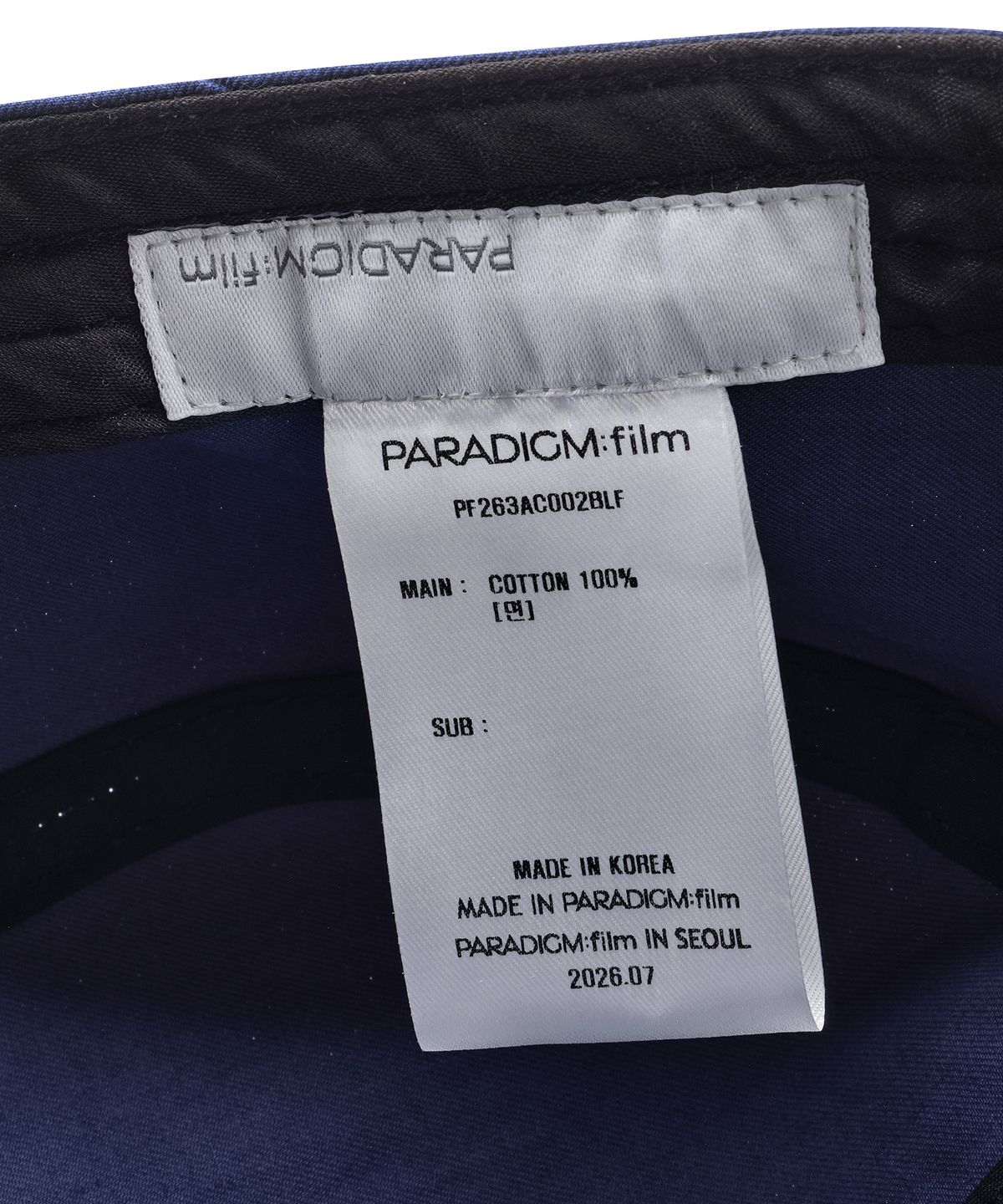 패러다임 필름(PARADIGMFILM) [Ep.03] 3패널 심볼 캠프캡 (블루)
