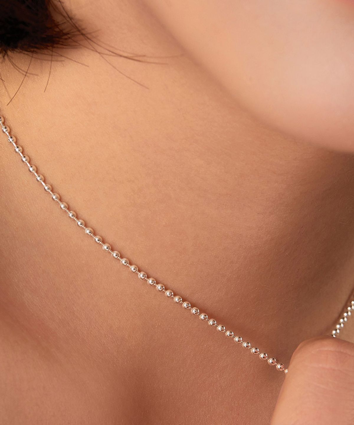 엘렌쥬얼리(HELENE JEWELRY) 실버 Silver 925 민볼 체인 은 목걸이