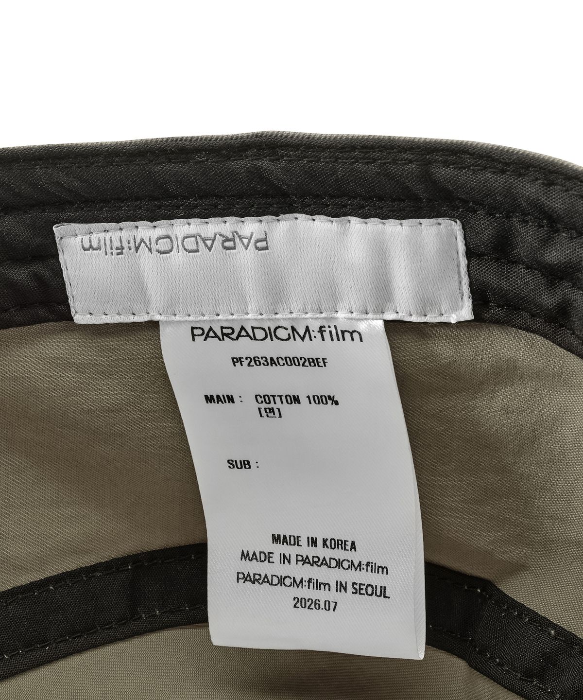 패러다임 필름(PARADIGMFILM) [Ep.03] 3패널 심볼 캠프캡 (베이지)