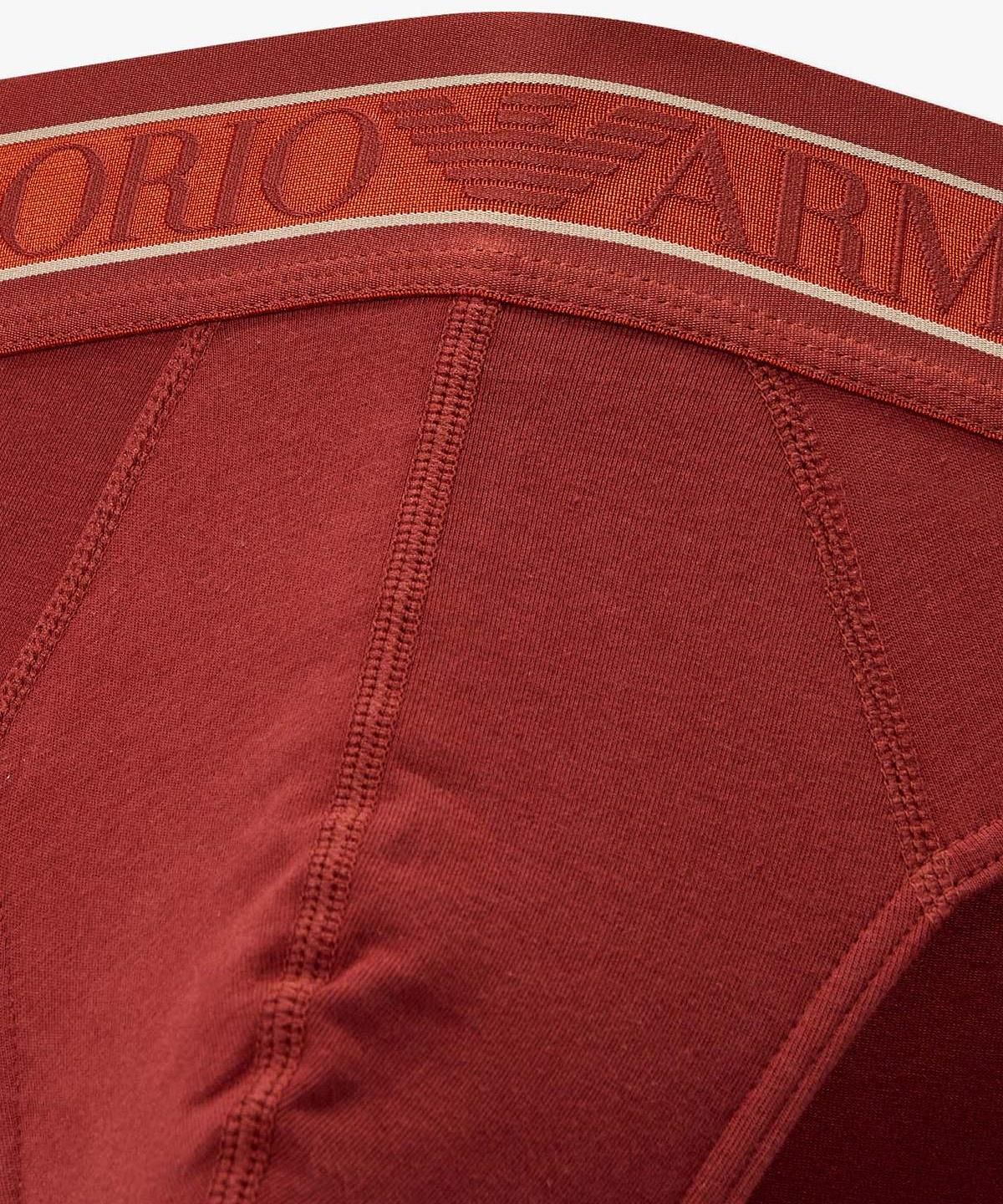 엠포리오 아르마니 언더웨어(EMPORIO ARMANI UNDERWEAR) 남성 배색 트림 센터 로고 브리프_브릭 0816311020