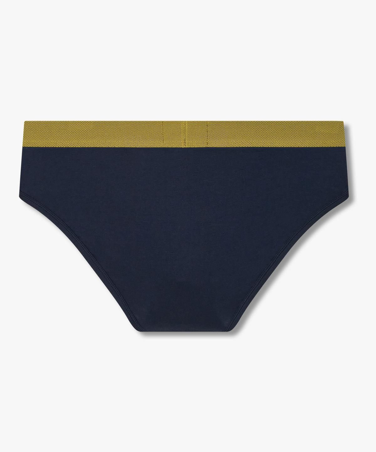 엠포리오 아르마니 언더웨어(EMPORIO ARMANI UNDERWEAR) 남성 웨이스트 배색 코튼 브리프_네이비 0816311002