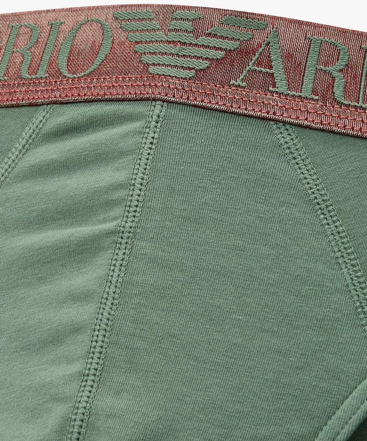 엠포리오 아르마니 언더웨어(EMPORIO ARMANI UNDERWEAR) 남성 글로시 밴딩 로고 브리프_그린 0816311014