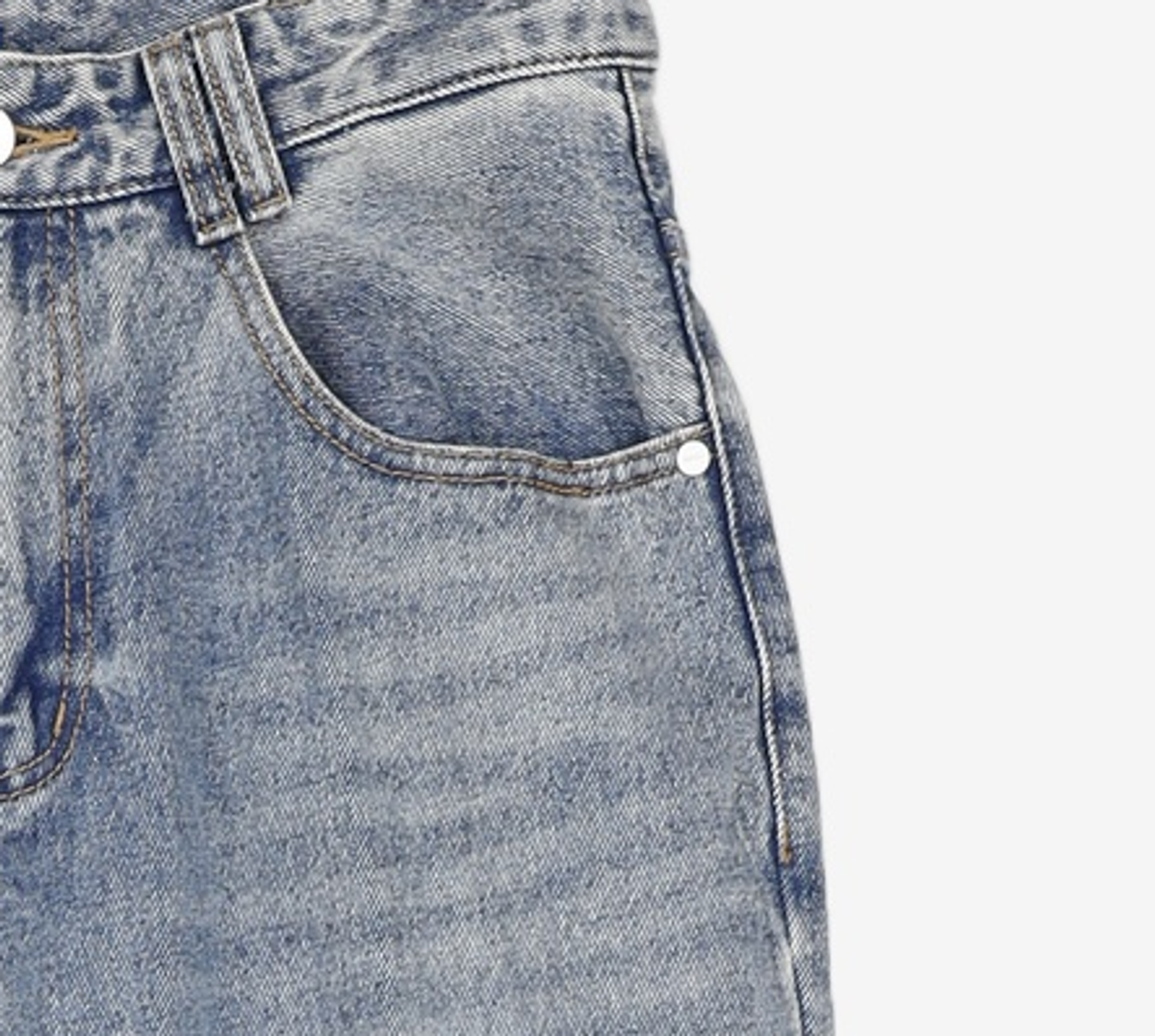 데케트(DECET) Mid Rise Wide Jeans DCPT027BlueCenter 30