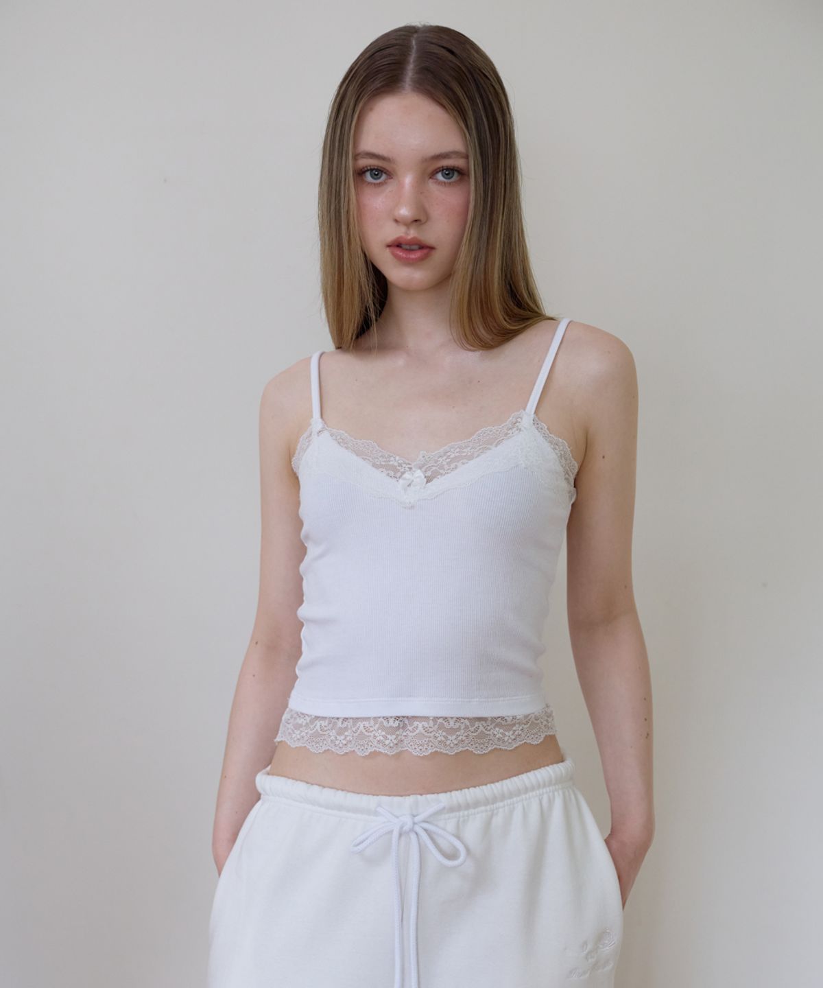 로제프란츠(ROSEFRANTZ) Lace Trim Sleeveless [Ivory]