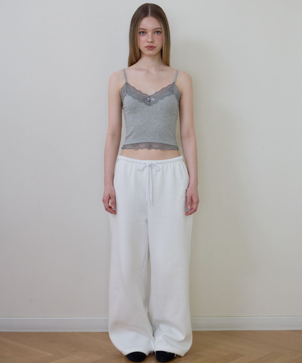 로제프란츠(ROSEFRANTZ) Lace Trim Sleeveless [Gray]
