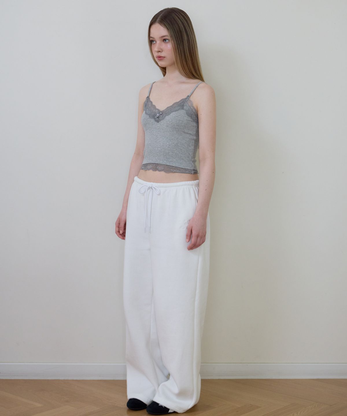 로제프란츠(ROSEFRANTZ) Lace Trim Sleeveless [Gray]
