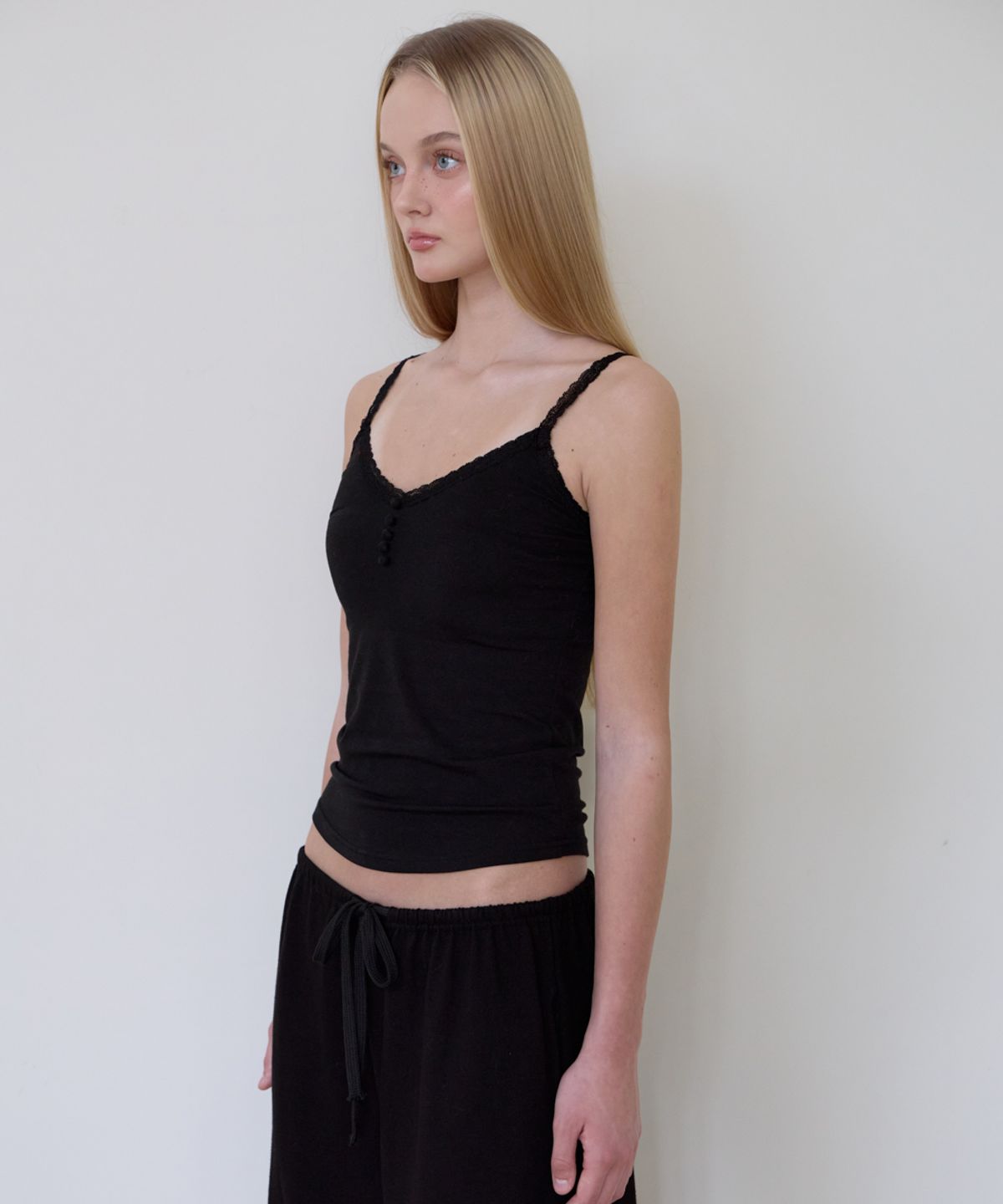 로제프란츠(ROSEFRANTZ) Button Lace Sleeveless [Black]