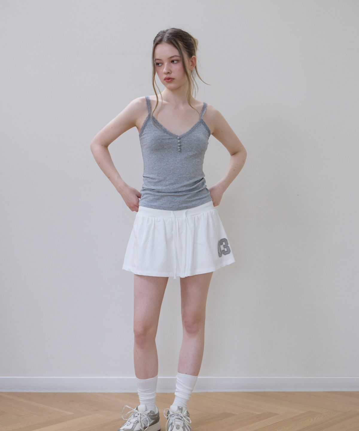 로제프란츠(ROSEFRANTZ) Button Lace Sleeveless [Gray]