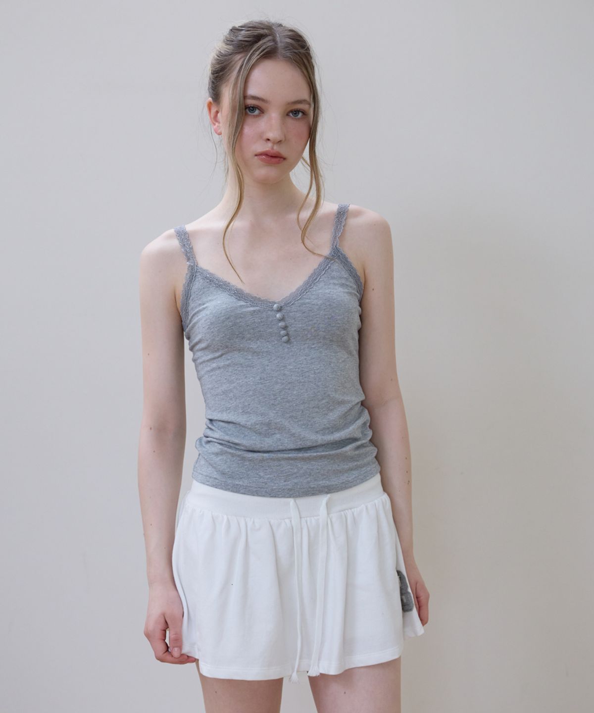 로제프란츠(ROSEFRANTZ) Button Lace Sleeveless [Gray]