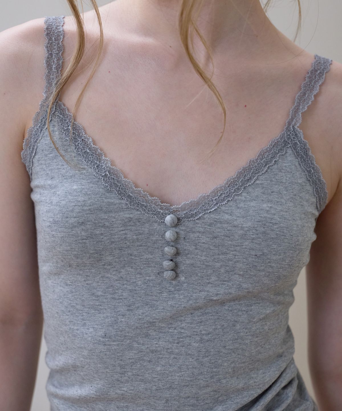 로제프란츠(ROSEFRANTZ) Button Lace Sleeveless [Gray]