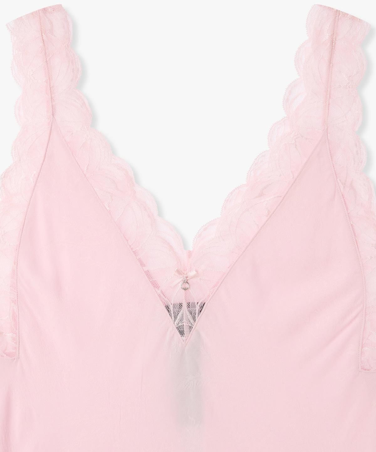 엠포리오 아르마니 언더웨어(EMPORIO ARMANI UNDERWEAR) 여성 레이스 트림 베이비돌 드레스_핑크 0826318501