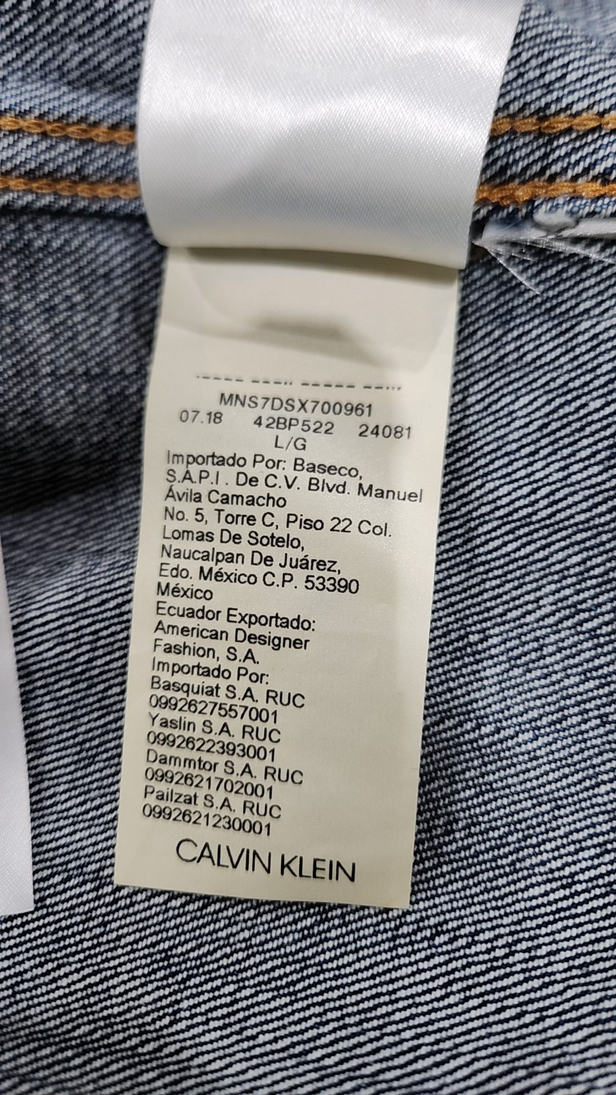 캘빈클라인 진(CALVIN KLEIN JEANS) 데님/트러커 재킷 L