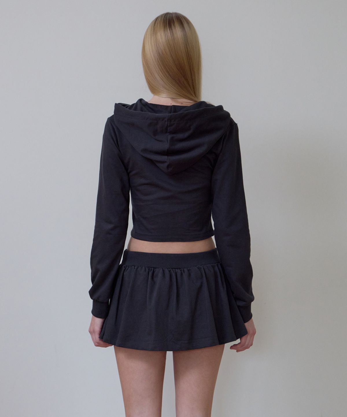 로제프란츠(ROSEFRANTZ) Patchwork Slim Hood Long Sleeve [Charcoal]