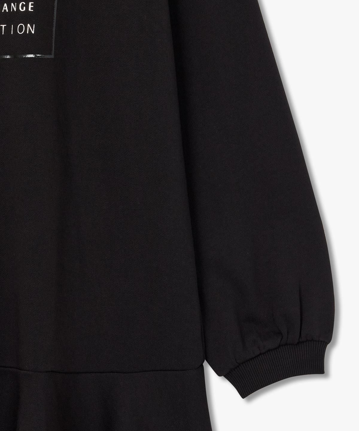 아르마니 익스체인지(ARMANI EXCHANGE) 여성 로고 프린트 플레어 드레스 _블랙_A424321500