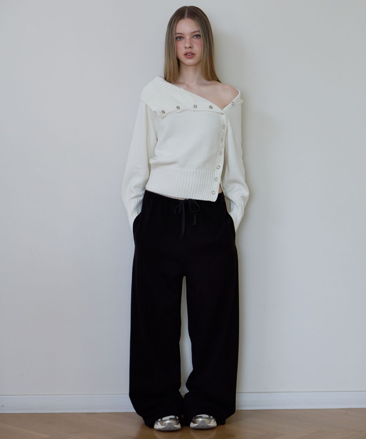 로제프란츠(ROSEFRANTZ) Fold Off Shoulder Knit [Ivory]