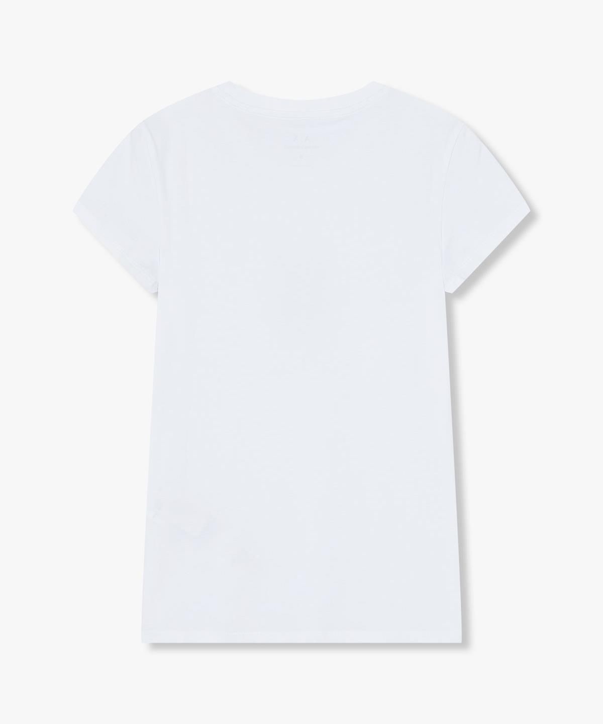 아르마니 익스체인지(ARMANI EXCHANGE) 여성 스트레치 코튼 티셔츠 _화이트_A425130513