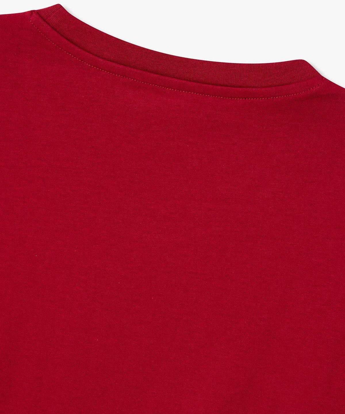엠포리오 아르마니 언더웨어(EMPORIO ARMANI UNDERWEAR) 남성 자수 로고 숏 슬리브 라운지 티셔츠_레드 0816334009
