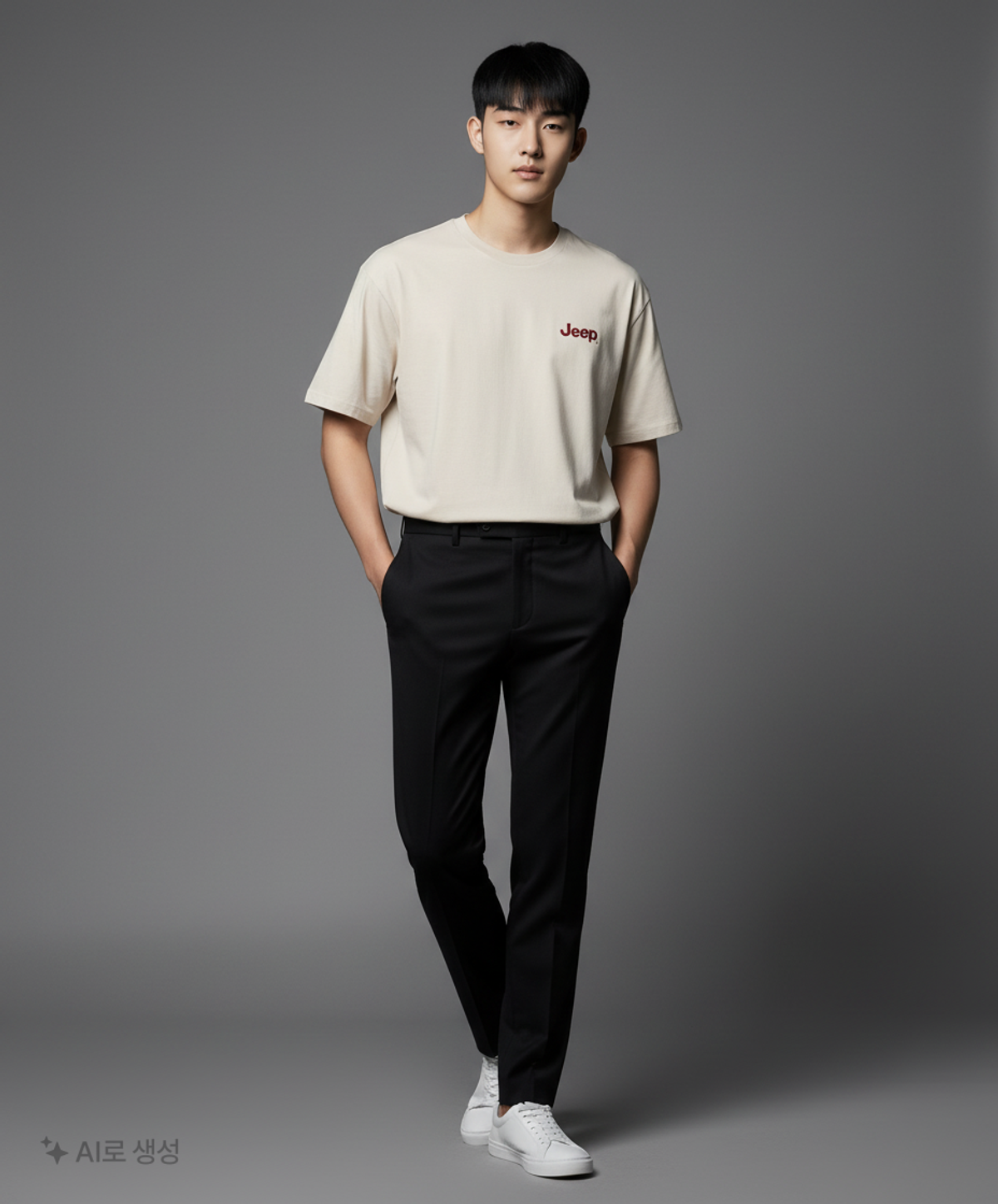 지프(JEEP) 피그먼트 M-Logo 그래픽 반팔티 (JQ5TSU673IV) XXL