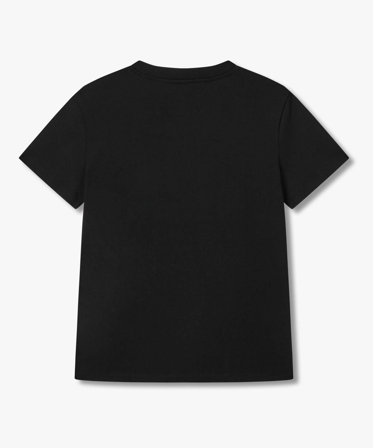 아르마니 익스체인지(ARMANI EXCHANGE) 여성 숏 슬리브 크루넥 티셔츠 _블랙_A425330503