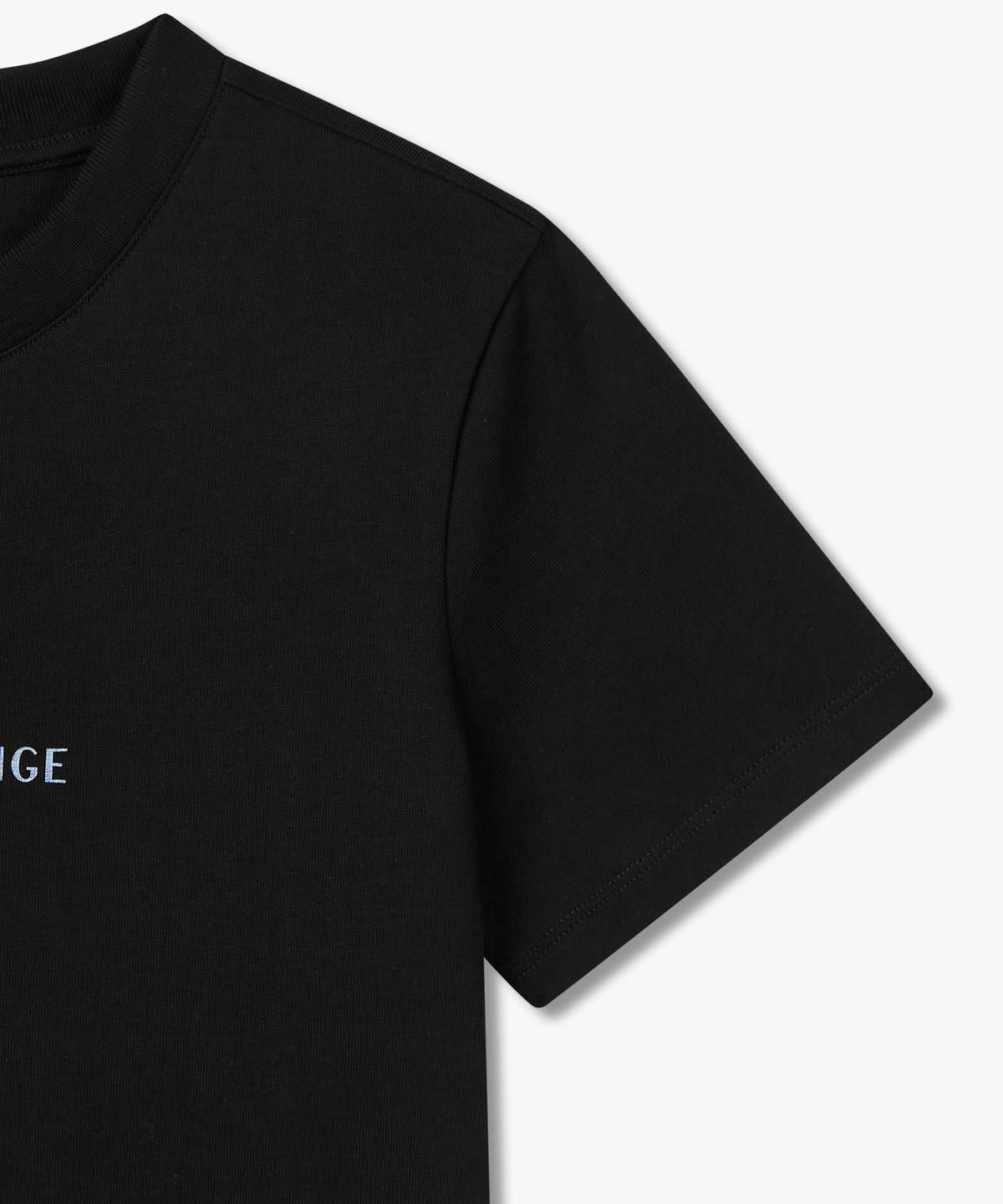 아르마니 익스체인지(ARMANI EXCHANGE) 여성 숏 슬리브 크루넥 티셔츠 _블랙_A425330503