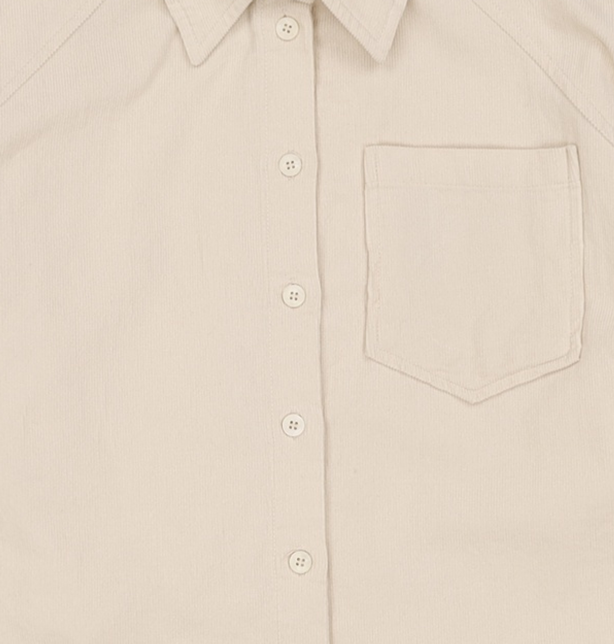 누브(NOUVE) Corduroy Curved Sleeve Blouse -Ivory FREE
