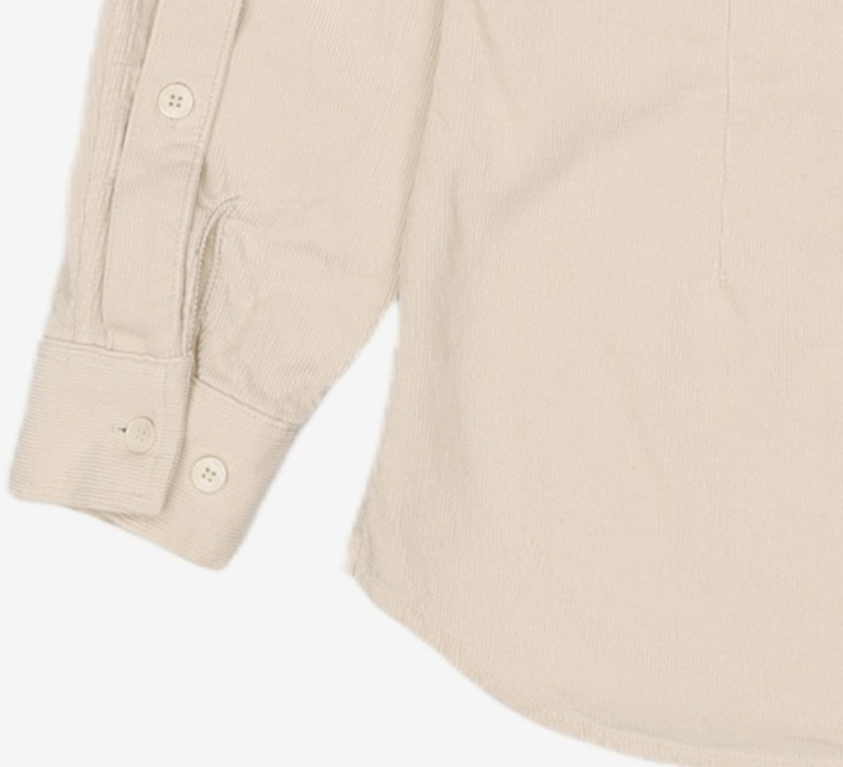 누브(NOUVE) Corduroy Curved Sleeve Blouse -Ivory FREE