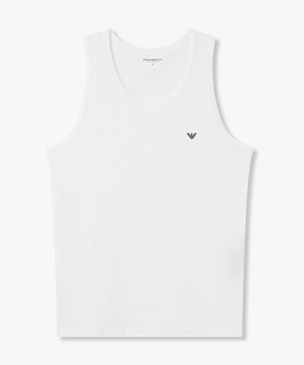 엠포리오 아르마니 언더웨어(EMPORIO ARMANI UNDERWEAR) 남성 이글 프린트 스트레치 라운지 탱크탑_화이트 0816313002