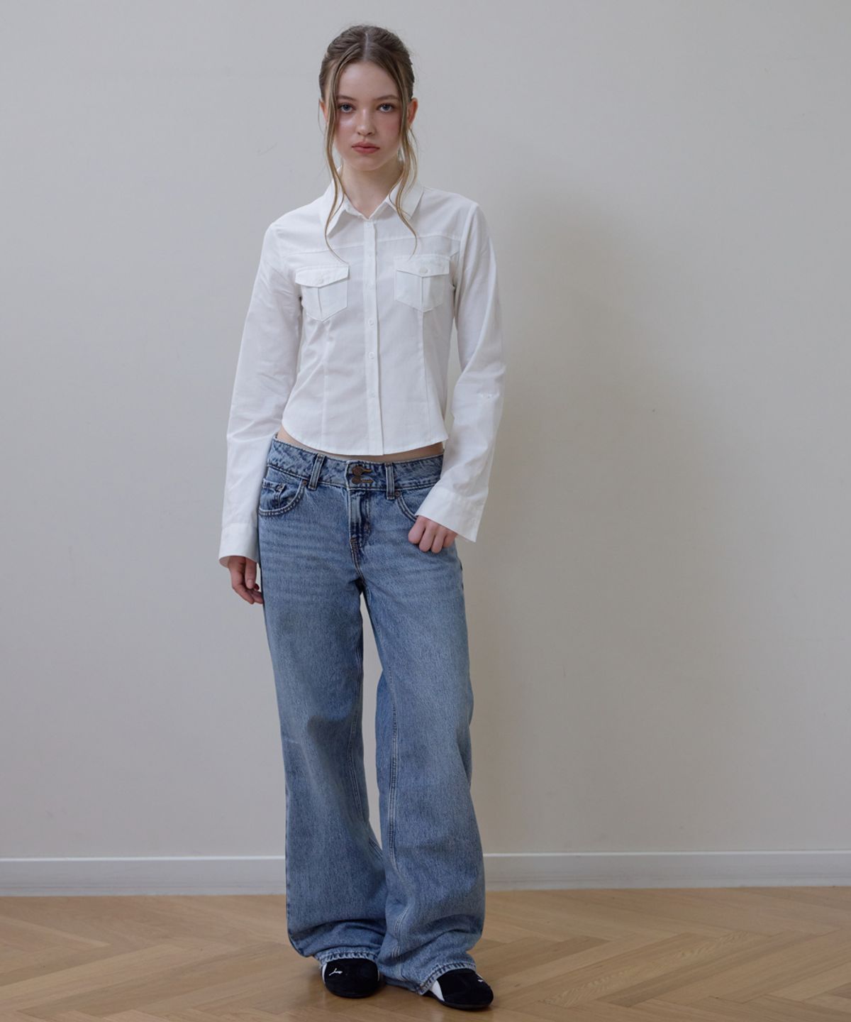 로제프란츠(ROSEFRANTZ) Pocket Roll-up shirt [Ivory]