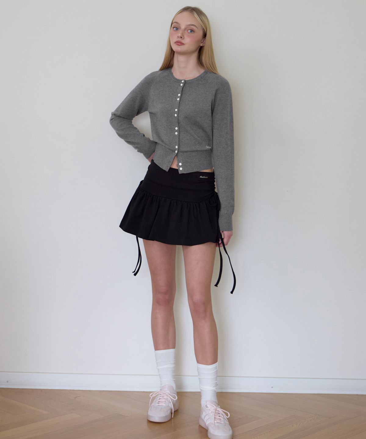 로제프란츠(ROSEFRANTZ) Double Button Cardigan [Charcoal]