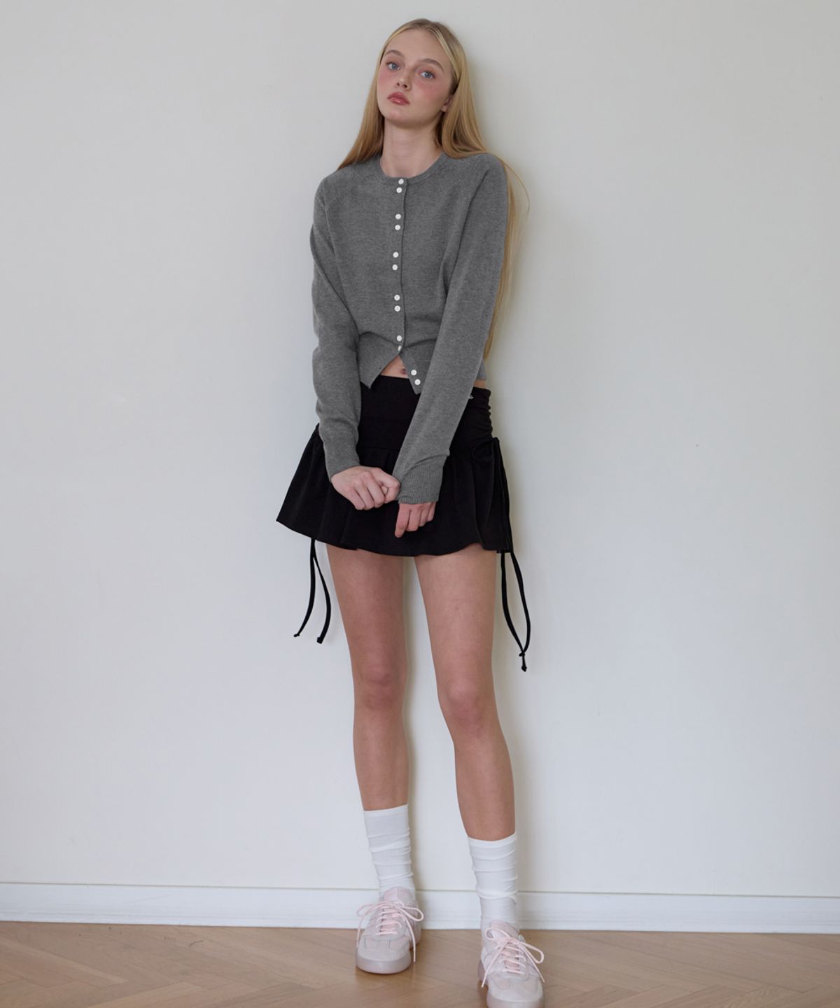 로제프란츠(ROSEFRANTZ) Double Button Cardigan [Charcoal]