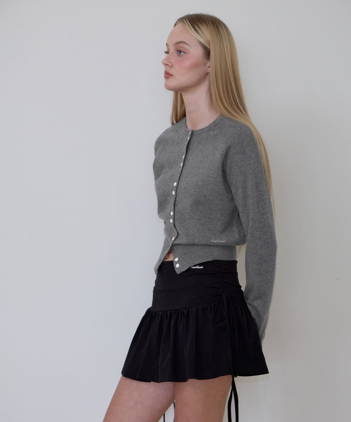 로제프란츠(ROSEFRANTZ) Double Button Cardigan [Charcoal]
