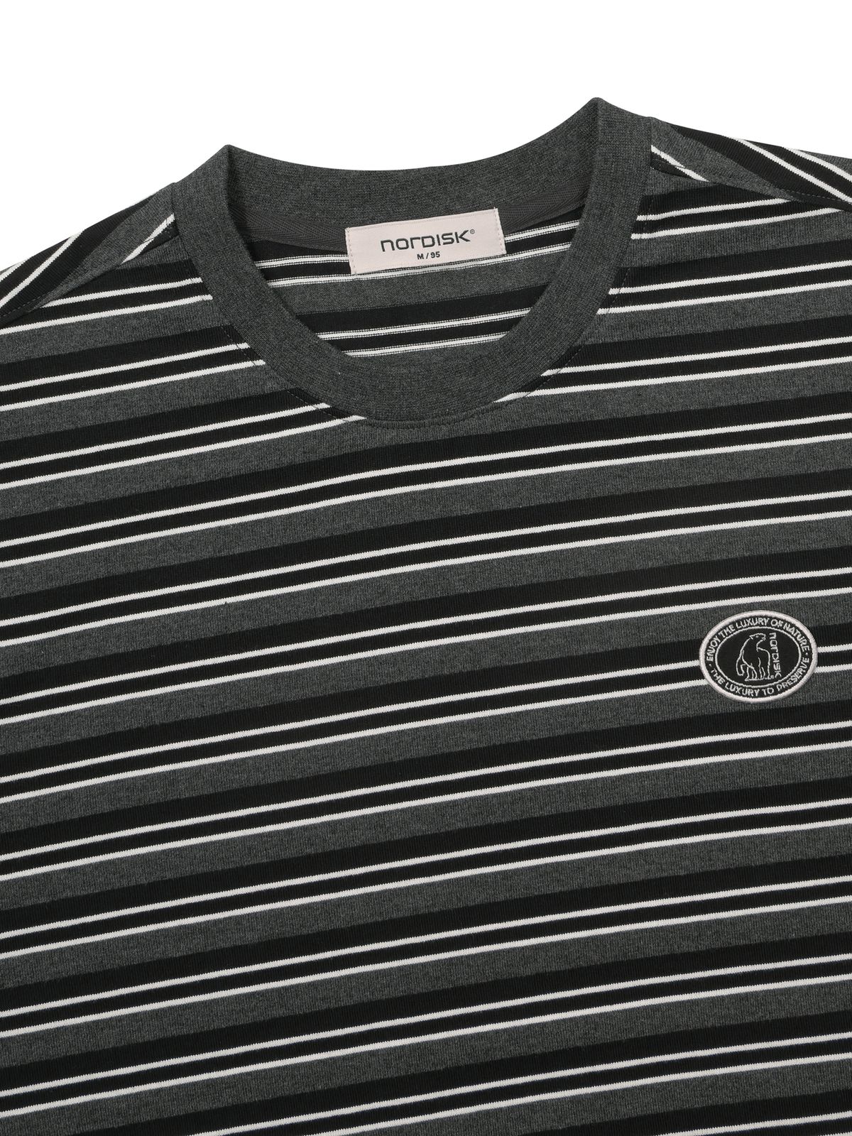 노르디스크(NORDISK) [비메이트] 멀티 스트라이프 긴팔 티셔츠 - U_MELANGE DARK GREY