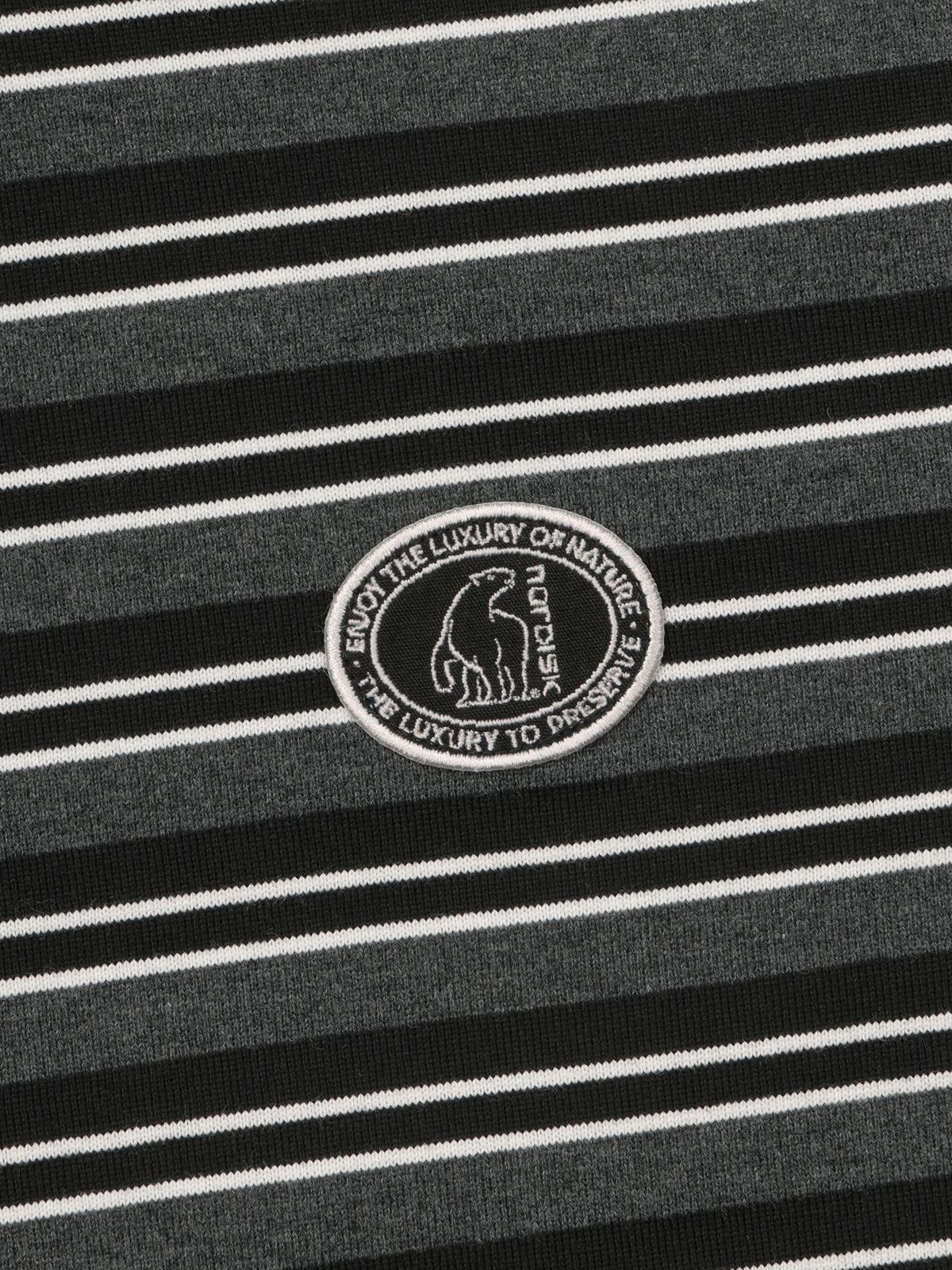 노르디스크(NORDISK) [비메이트] 멀티 스트라이프 긴팔 티셔츠 - U_MELANGE DARK GREY